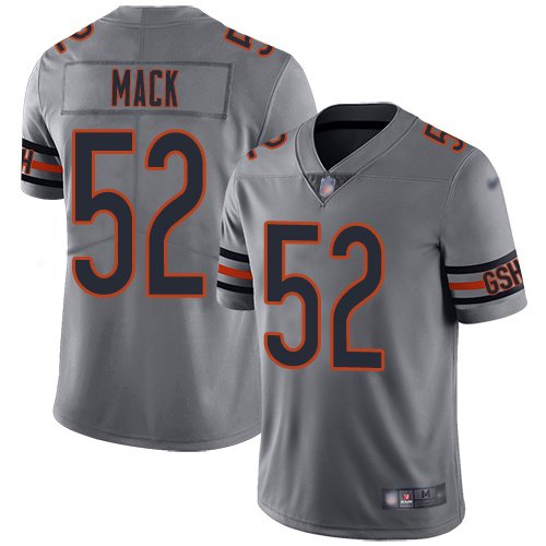 Nike Bears #52 Khalil Mack Silver Stitched NFL Limited Inverted Legend Jersey - CBJ575