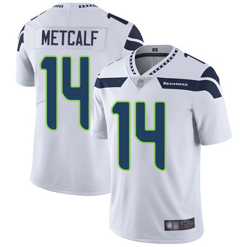 Seahawks #14 D.K. Metcalf White Vapor Untouchable Limited Stitched NFL Jersey