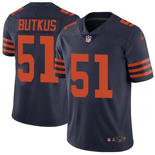 Nike Bears #51 Dick Butkus Navy Blue Alternate Stitched NFL Vapor Untouchable Limited Jersey - CBJ391