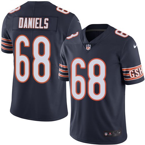Nike Bears #68 James Daniels Navy Blue Team Color Stitched NFL Vapor Untouchable Limited Jersey - CBJ55