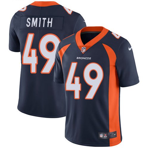Nike Broncos #49 Dennis Smith Navy Blue Alternate Stitched NFL Vapor Untouchable Limited Jersey