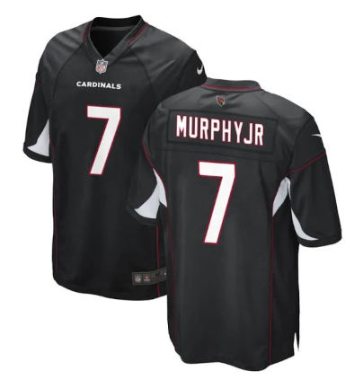 Black Arizona Cardinals # 7  Byron Murphy Jr Game Jersey - ACJ264