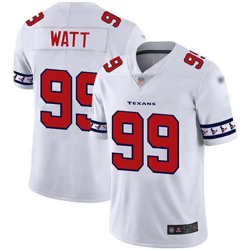 Nike Texans #99 J.J. Watt White Stitched NFL Limited Team Logo Fashion Jersey - HTJ379