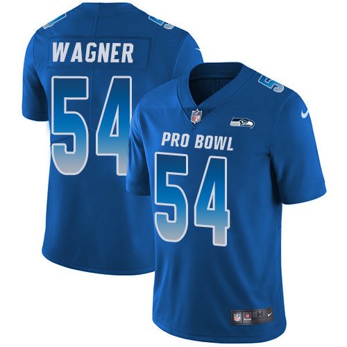 Nike Seahawks #54 Bobby Wagner Royal Stitched NFL Limited NFC 2018 Pro Bowl Jersey