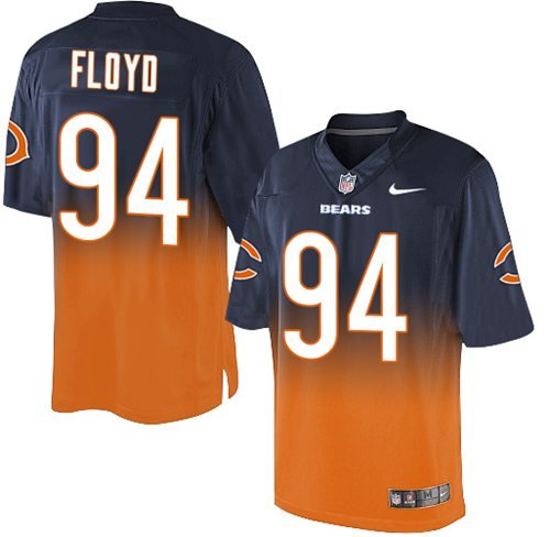 Nike Bears #94 Leonard Floyd Navy Blue/Orange Stitched NFL Elite Fadeaway Fashion Jersey - CBJ424