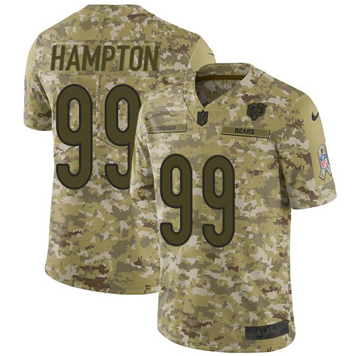 Nike Bears #99 Dan Hampton Camo Stitched NFL Limited 2018 Salute To Service Jersey - CBJ354