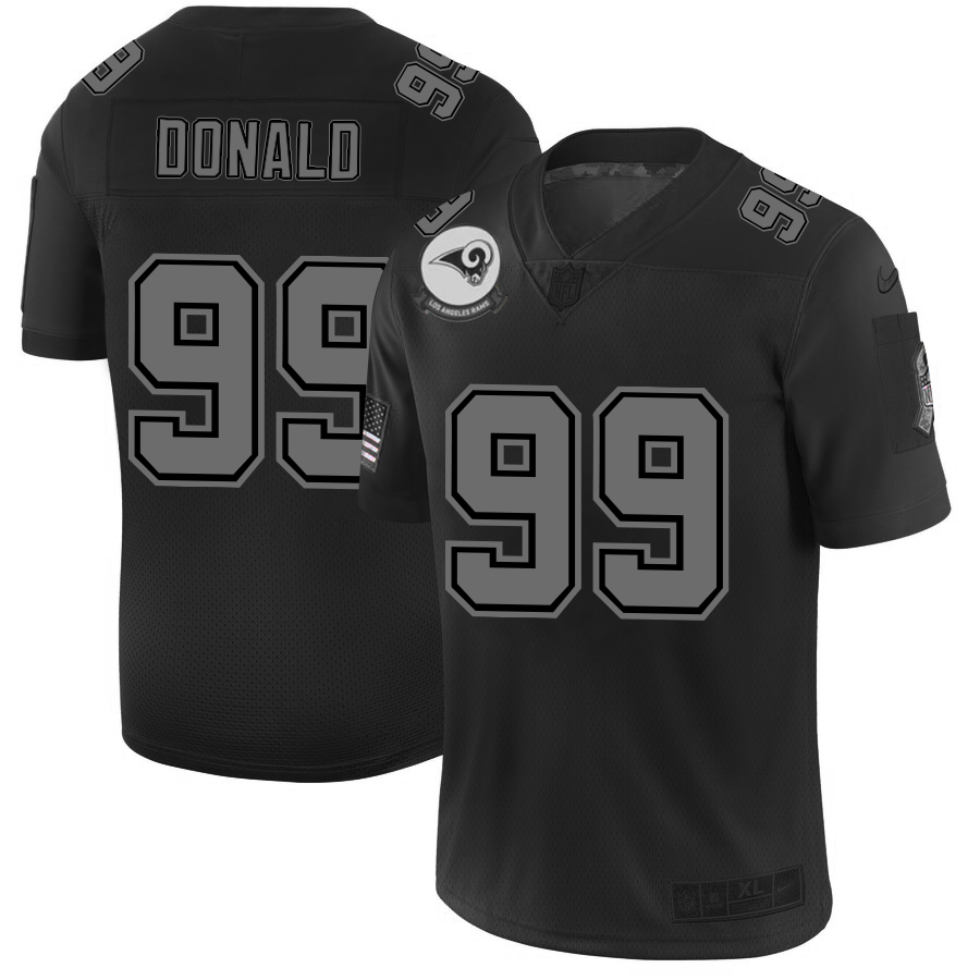 Los Angeles Rams #99 Aaron Donald Nike Black 2019 Salute to Service Limited Stitched NFL Jersey - LAR591