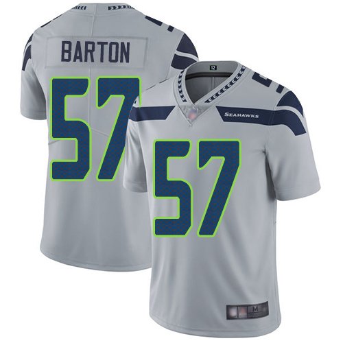 Nike Seahawks #57 Cody Barton Grey Alternate Stitched NFL Vapor Untouchable Limited Jersey