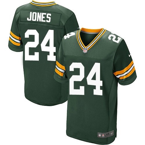 Nike Packers #24 Josh Jones Green Team Color Stitched NFL Elite Jersey - GBJ556