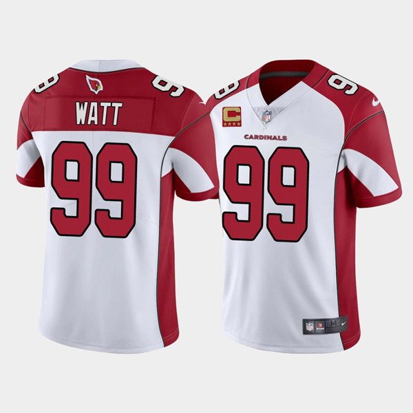 White Arizona Cardinals #99 J.J. Watt 2022 With 4-Star C Patch Vapor Untouchable Limited Stitched Jersey - ACJ348