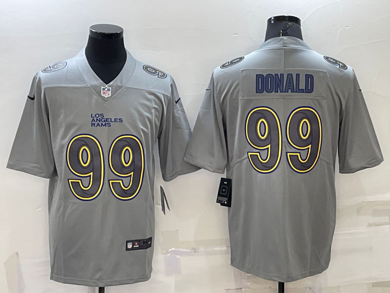 Grey Los Angeles Rams #99 Aaron Donald Atmosphere Fashion Stitched Jersey - LAR372