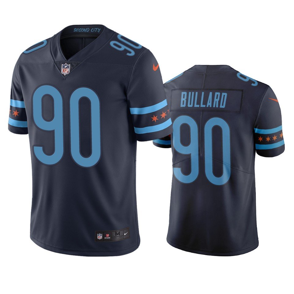 Chicago Bears #90 Jonathan Bullard Navy Vapor Limited City Edition NFL Jersey - CBJ223