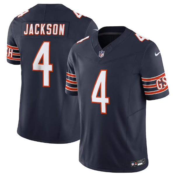 Navy Chicago Bears #4 Eddie Jackson 2023 F.U.S.E. Vapor Untouchable Limited Stitched Football Jersey - CBJ73