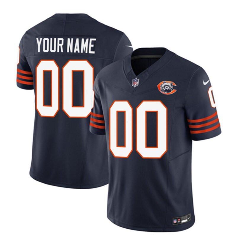 Navy Chicago Bears Active Player Custom 2023 F.U.S.E. Throwback Limited Stitched Football Jersey - CBJ270