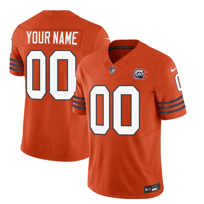 Orange Chicago Bears Active Player Custom 2023 F.U.S.E. Dick Butkus Patch Throwback Limited Stitched Football Jersey - CBJ608