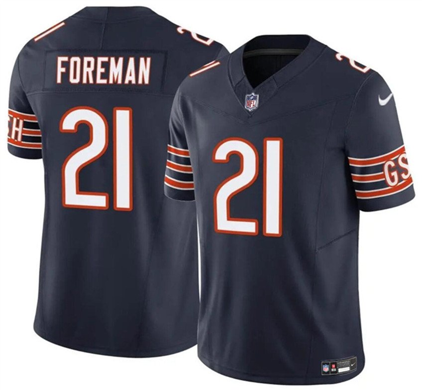 Navy Chicago Bears #21 D'Onta Foreman 2023 F.U.S.E. Vapor Stitched Football Jersey - CBJ628