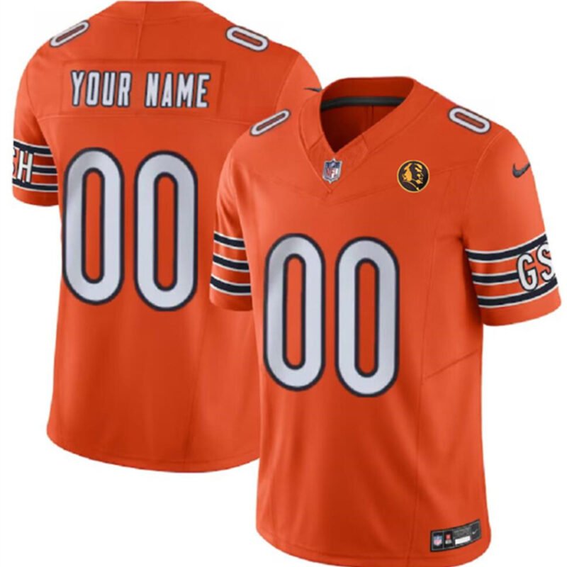 Orange Chicago Bears Active Player Custom 2023 F.U.S.E. With John Madden Patch Vapor Limited Stitched Football Jersey - CBJ623