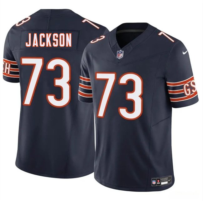 Navy Chicago Bears #73 Jonah Jackson 2025 F.U.S.E. Vapor Stitched Football Jersey - CBJ138