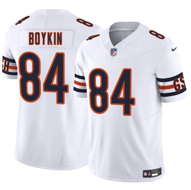 White Chicago Bears #84 Miles Boykin 2025 F.U.S.E. Vapor Untouchable Limited Stitched Football Jersey - CBJ162