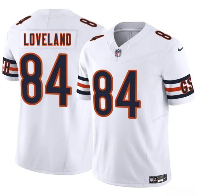 White Chicago Bears #84 Colston Loveland 2025 Draft F.U.S.E. Vapor Untouchable Limited Stitched Football Jersey - CBJ574
