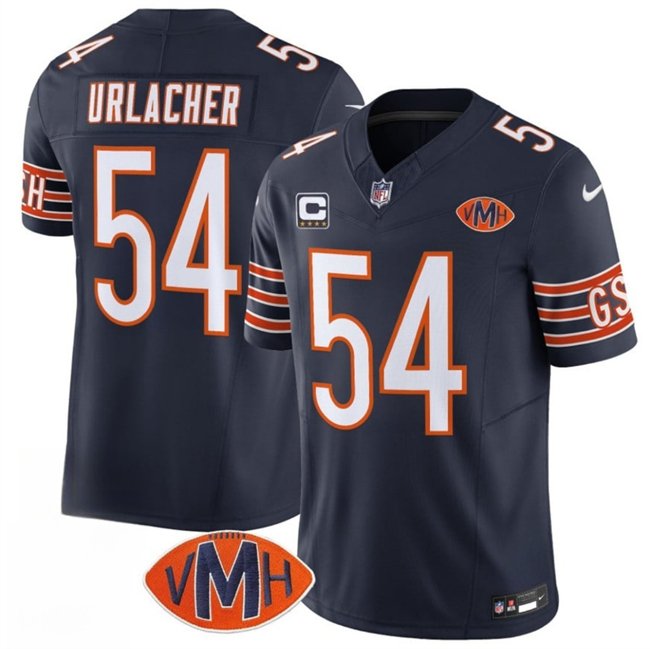 Navy Chicago Bears #54 Brian Urlacher 2025 F.U.S.E. With 4-Star C Patch VMH Patch Vapor Untouchable Limited Stitched Football Jersey - CBJ392