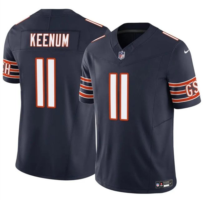 Navy Chicago Bears #11 Case Keenum 2025 F.U.S.E. Vapor Untouchable Limited Stitched Football Jersey - CBJ45