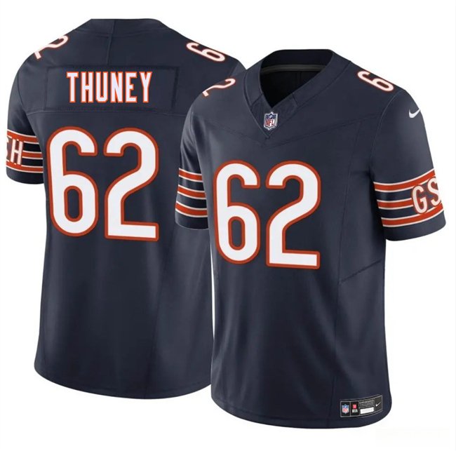 Navy Chicago Bears #62 Joe Thuney 2025 F.U.S.E. Vapor Stitched Football Jersey - CBJ490