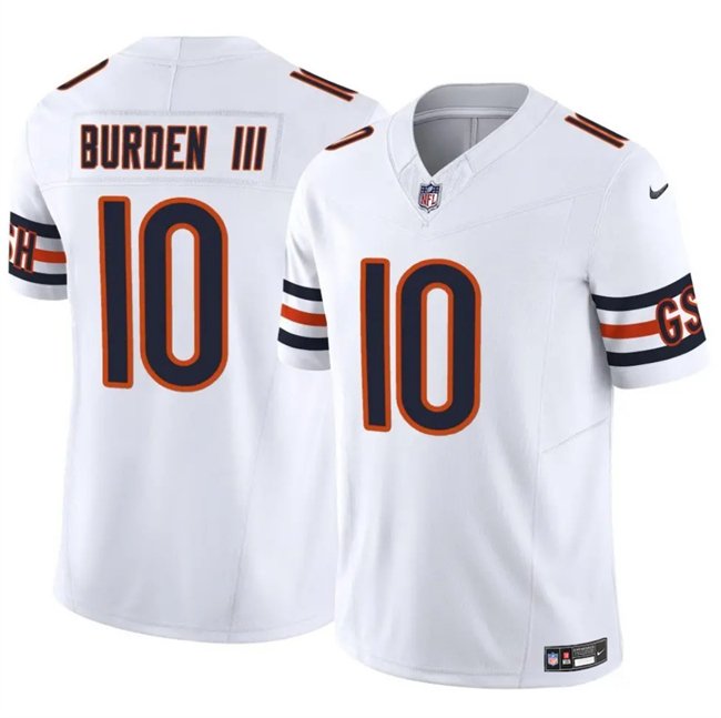 White Chicago Bears #10 Luther Burden III 2025 F.U.S.E. Vapor Untouchable Limited Stitched Football Jersey - CBJ540