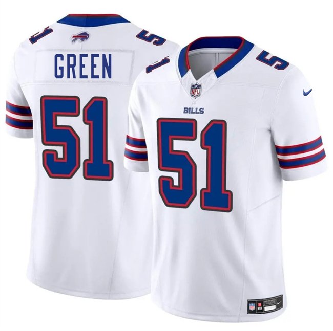 White Buffalo Bills #51 Kendrick Green 2025 F.U.S.E. Vapor Untouchable Limited Stitched Football Jersey - BBN36