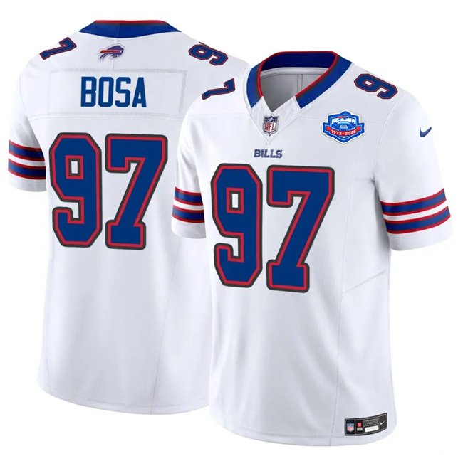 White Buffalo Bills #97 Joey Bosa 2025 F.U.S.E. With Farewell Patch Vapor Untouchable Limited Stitched Football Jersey - BBN23