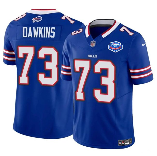 Blue Buffalo Bills #73 Dion Dawkins 2025 F.U.S.E. With Farewell Patch Vapor Untouchable Limited Stitched Football Jersey - BBN17