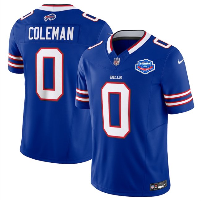 Blue Buffalo Bills #0 Keon Coleman 2025 F.U.S.E. With Farewell Patch Vapor Untouchable Limited Stitched Football Jersey - BBN09