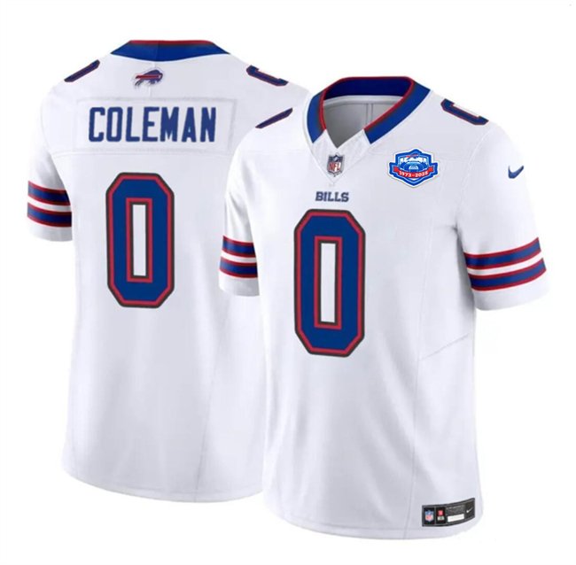 White Buffalo Bills #0 Keon Coleman 2025 F.U.S.E. With Farewell Patch Vapor Untouchable Limited Stitched Football Jersey - BBN41