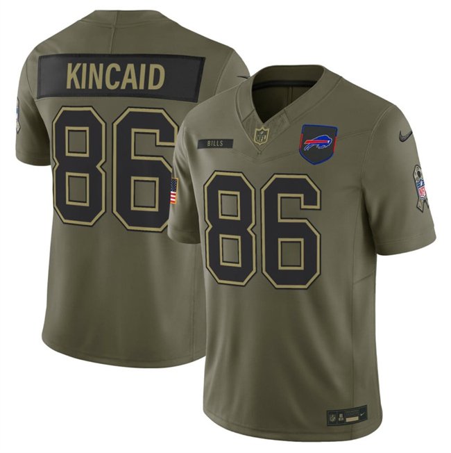 Olive Buffalo Bills #86 Dalton Kincaid 2025 F.U.S.E. Salute to Service Limited Stitched Football Jersey - BBN64
