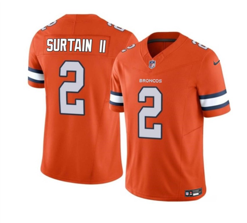 Orange Denver Broncos #2 Pat Surtain II 2023 F.U.S.E. Vapor Untouchable Stitched Jersey