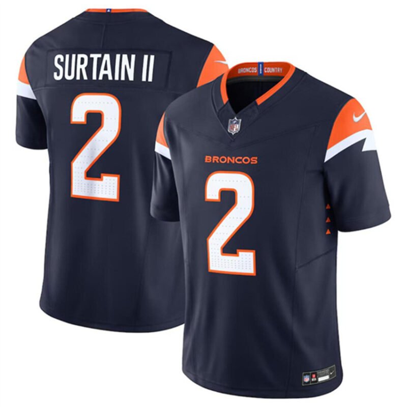 Navy Denver Broncos #2 Pat Surtain II 2024 F.U.S.E. Alternate Vapor Limited Stitched Football Jersey