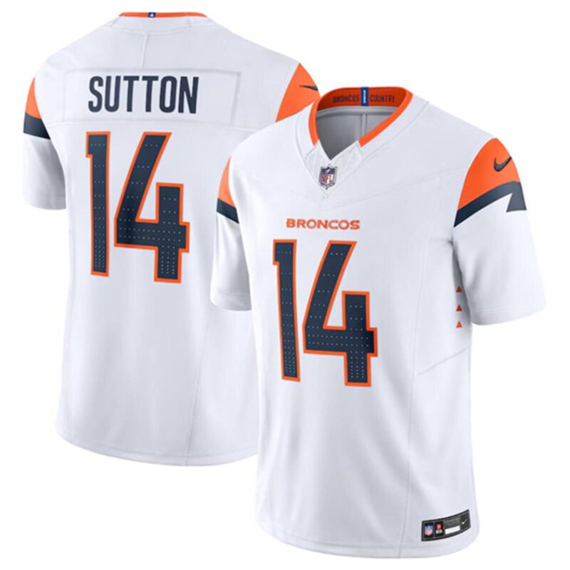 White Denver Broncos #14 Courtland Sutton 2024 F.U.S.E. Vapor Limited Stitched Jersey