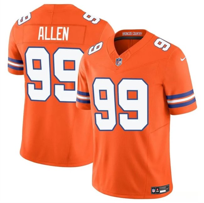 Orange Denver Broncos #99 Zach Allen F.U.S.E. Mile High Collection 1977 Throwback Vapor Limited Stitched Football Jersey
