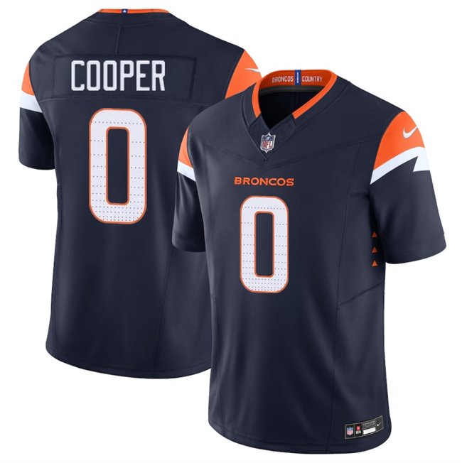 Navy Denver Broncos #0 Jonathon Cooper F.U.S.E. Vapor Limited Stitched Football Jersey