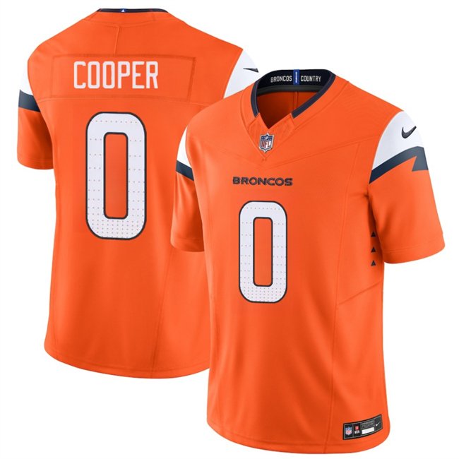 Orange Denver Broncos #0 Jonathon Cooper 2025 F.U.S.E. Vapor Limited Stitched Football Jersey