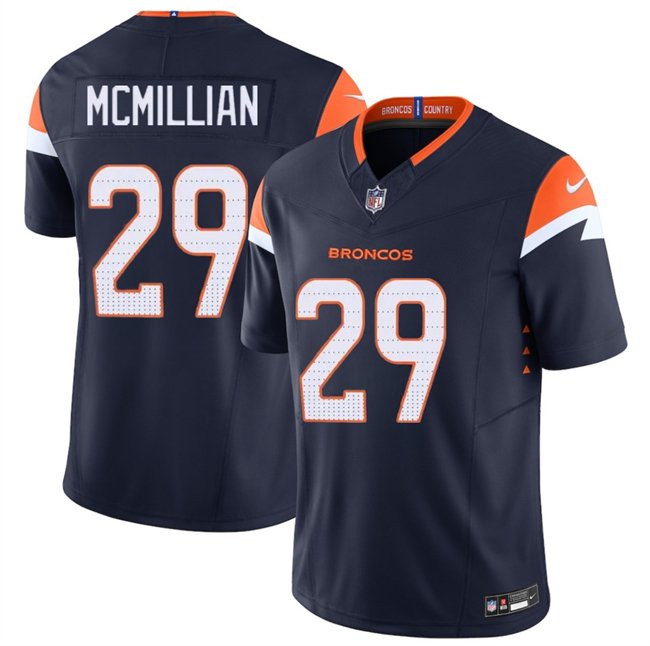 Navy Denver Broncos #29 Ja'Quan McMillan F.U.S.E. Vapor Limited Stitched Football Jersey