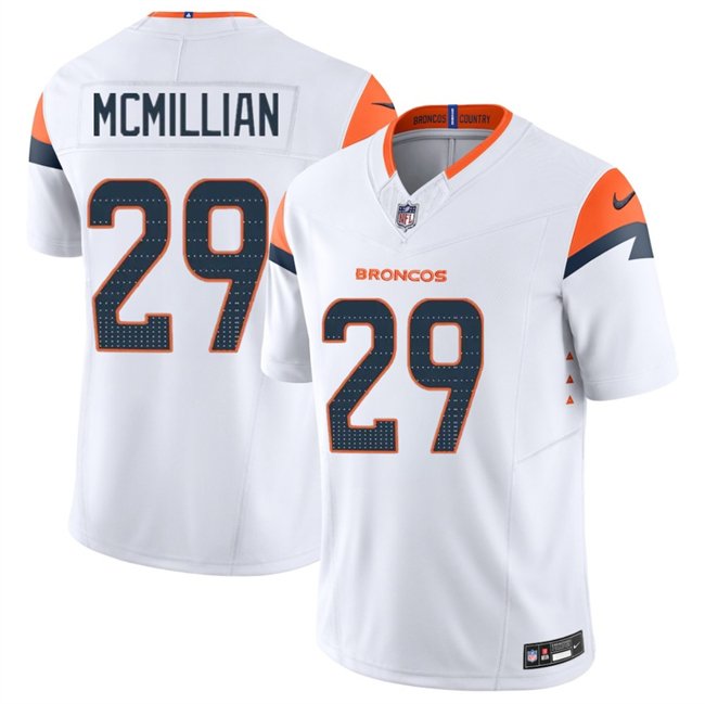 White Denver Broncos #29 Ja'Quan McMillan 2025 F.U.S.E. Vapor Limited Stitched Football Jersey