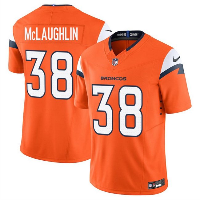 Orange Denver Broncos #38 Jaleel McLaughlin 2025 F.U.S.E. Vapor Limited Stitched Football Jersey