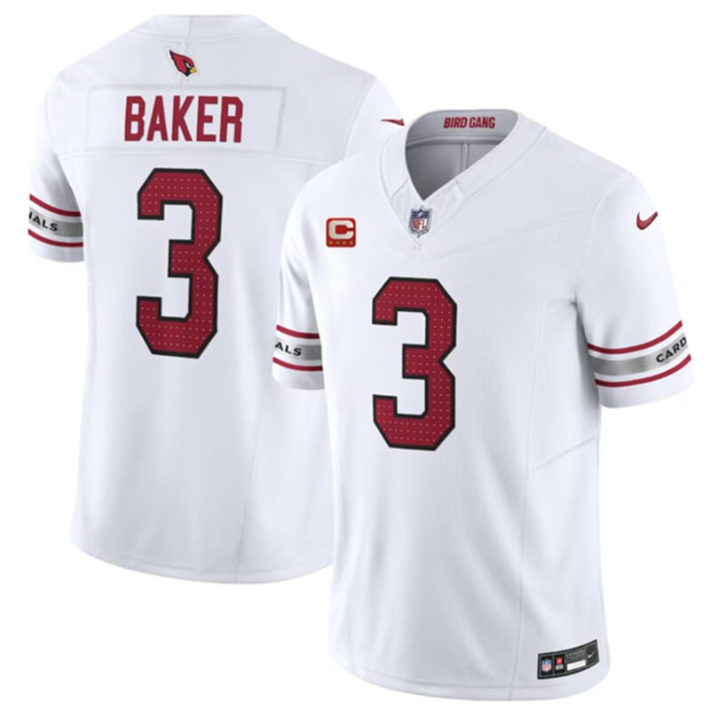 White Arizona Cardinals #3 Budda Baker 2023 F.U.S.E. With 4-Star C Patch Vapor Untouchable F.U.S.E. Limited Stitched Football Jersey - ACJ301