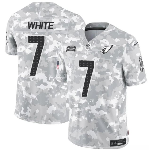 Arctic Camo Arizona Cardinals #7 Kyzir White 2024 F.U.S.E Salute to Service Limited Stitched Football Jersey - ACJ240