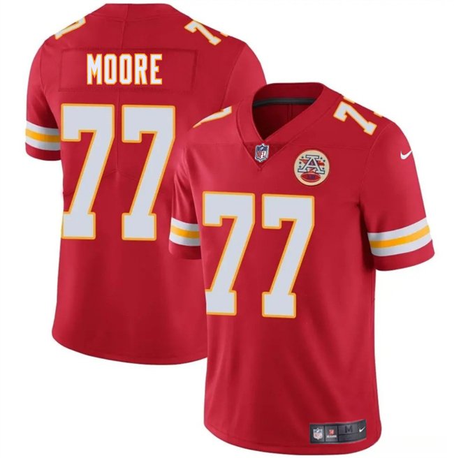 Red Kansas City Chiefs #77 Jaylon Moore 2025 Vapor Untouchable Limited Stitched Football Jersey - KCJ69