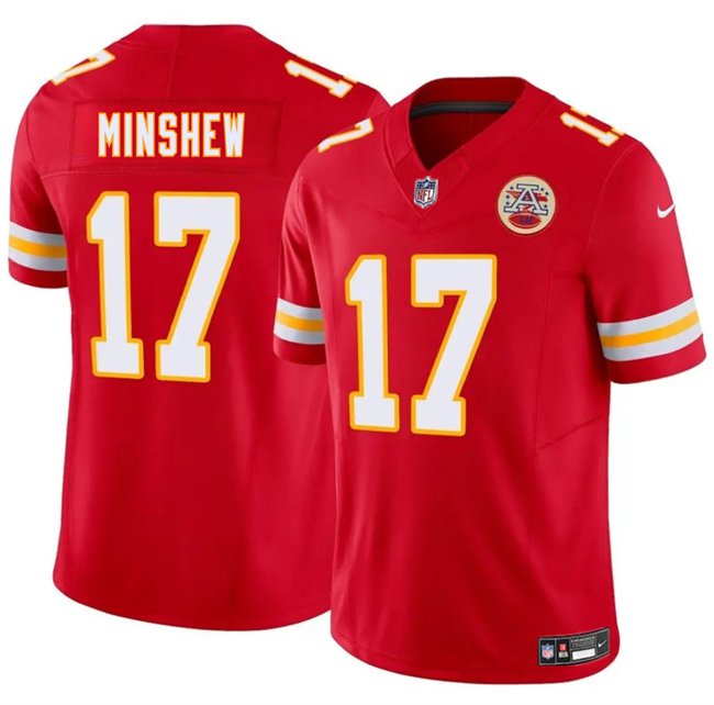 Red Kansas City Chiefs #17 Gardner Minshew 2025 F.U.S.E. Vapor Untouchable Limited Stitched Football Jersey - KCJ17