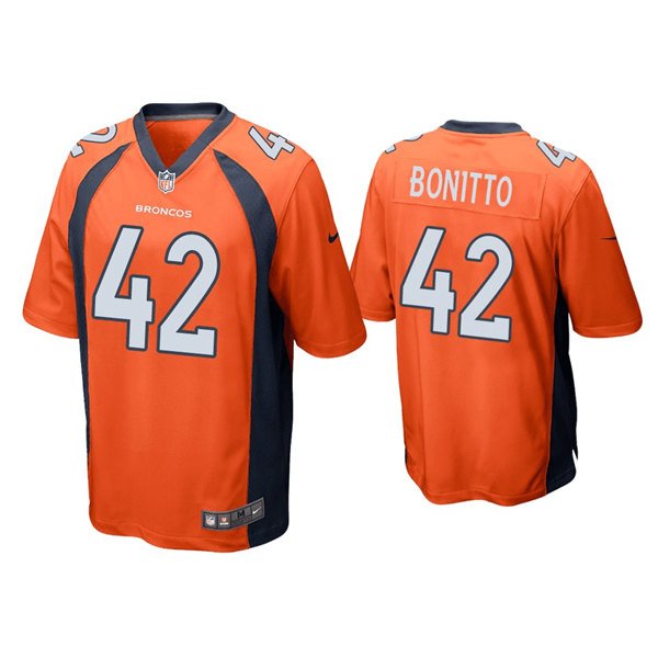 Orange Denver Broncos #42 Nik Bonitto Game Stitched Jersey
