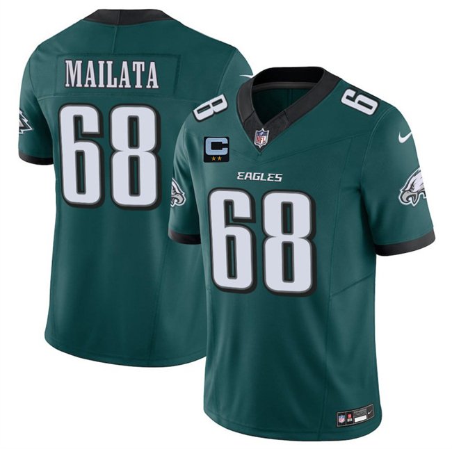 Green Philadelphia Eagles #68 Jordan Mailata 2025 F.U.S.E. With 2-Star C Patch Vapor Untouchable Limited Stitched Football Jersey - PEL52