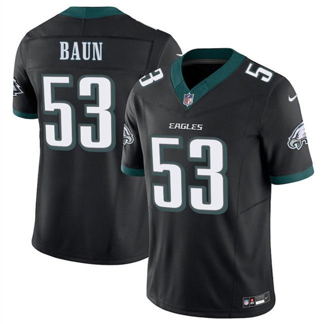 Black Philadelphia Eagles #53 Zack Baun 2025 F.U.S.E. Vapor Untouchable Limited Throwback Stitched Football Jersey - PEL37